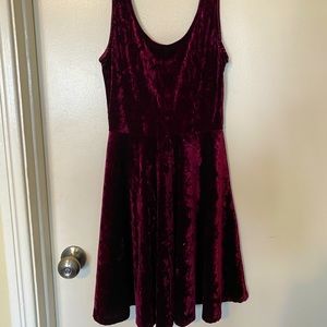 Burgundy Velvet Dress